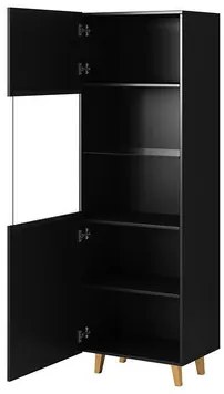 Vitrină Saphina (Negru + auriu). 1060340