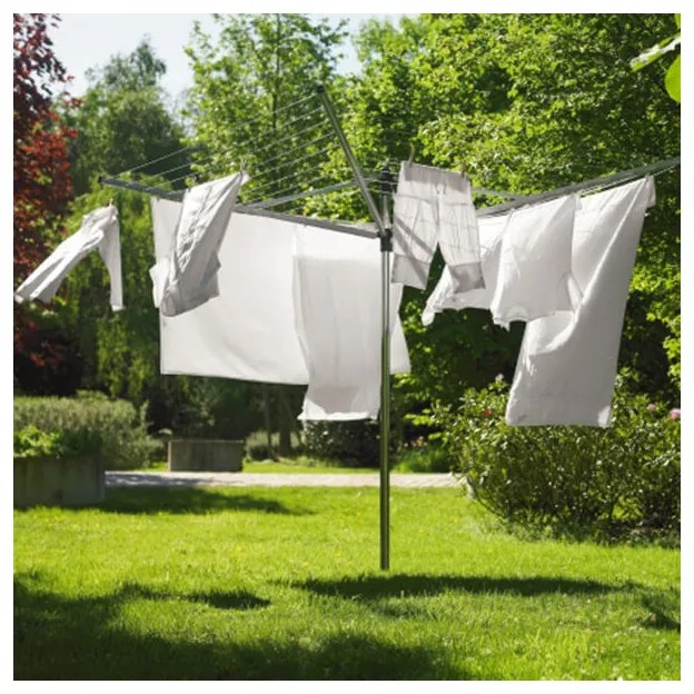 Uscator de rufe pentru exterior Brabantia Lift-O-Matic 90300266, 40 m, Inaltime reglabila, Tepusa metalica, Geanta pentru clesti, Husa, Rezistent la coroziune, Inox