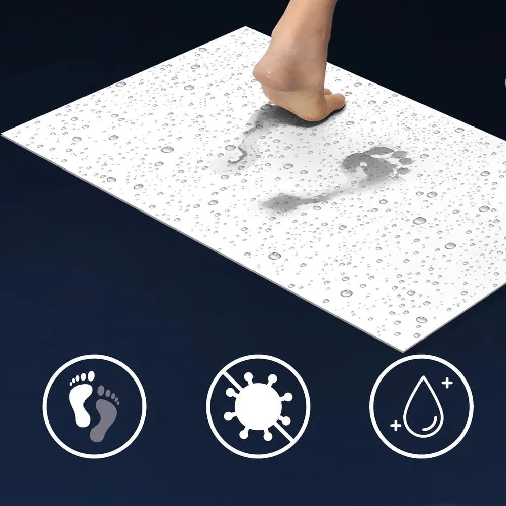 Covoraș de baie gri deschis 50x120 cm Splash – douceur d'intérieur