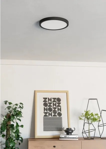 Eglo 901299-LED Plafonieră LED FUEVA, 14,2 W, 230 V, 2700/4000/6500 K, Ø 27,8 cm, neagră