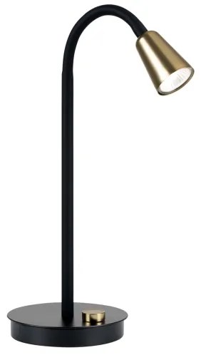 Orion - Lampă de masă DOTTY, dimabilă, cu braț flexibil, 1xGU10/10W/230V, negru/alamă