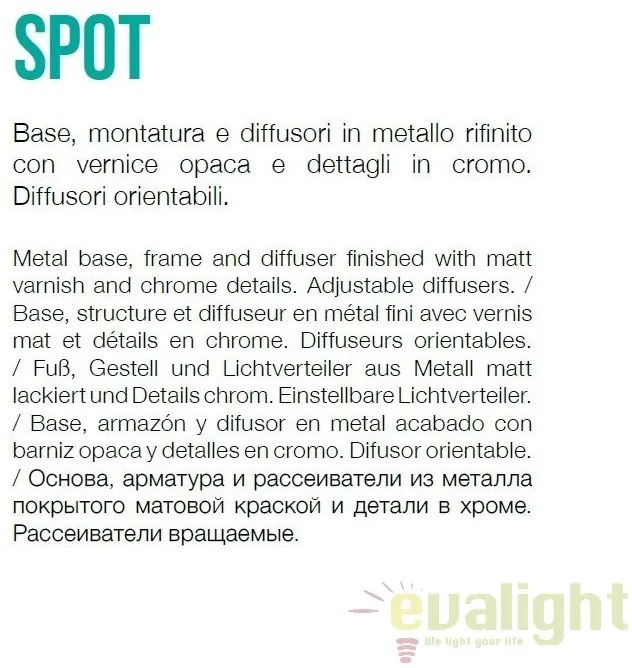 Plafoniera design modern minimalist SPOT PL4 alba 156774