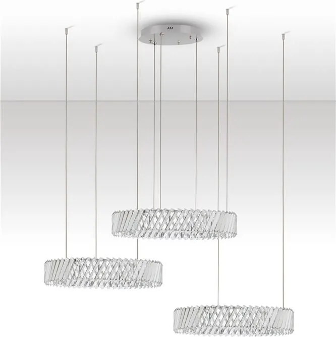 Lustra suspendata LED, cristale sticla ARIETTA