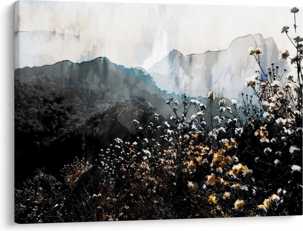Tablou - Ilustrație de flori sălbatice (70x50 cm)