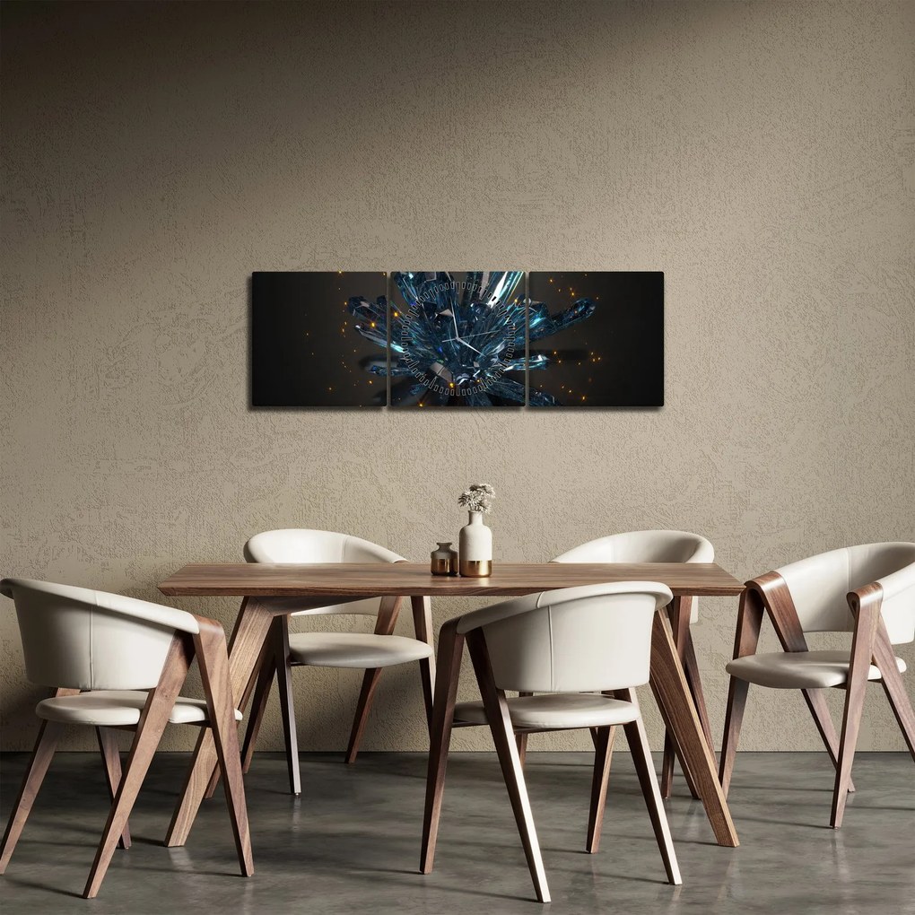Tablou cu cristale (cu ceas) (90x30 cm)