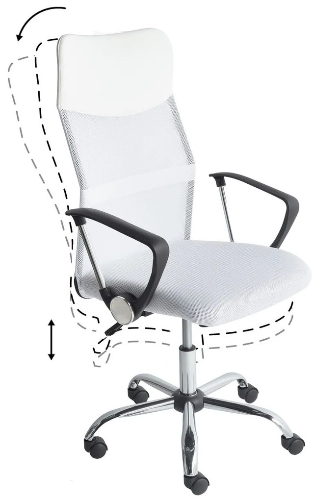 Scaun de birou Denote (alb). Promo -45%. 1011207