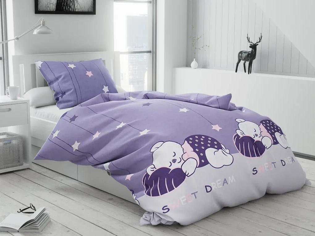 Lenjerie de pat pentru copii Culoare violet, SWEET DREAM