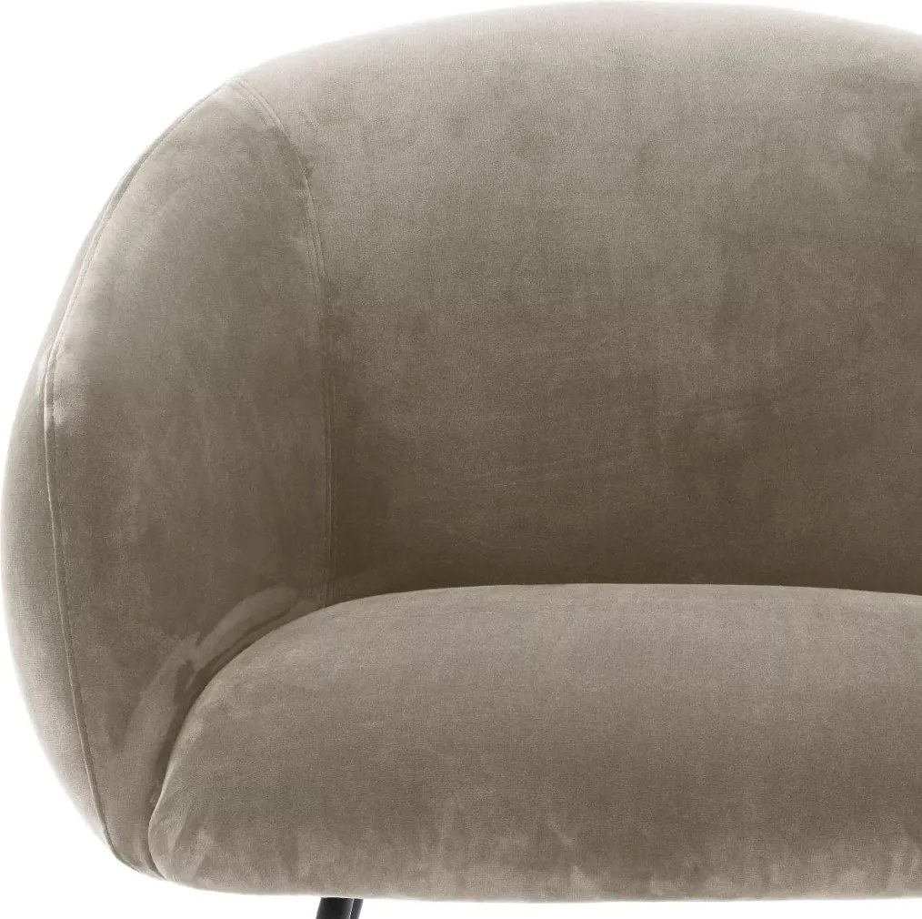Scaun design LUX Elbury, catifea Savona greige