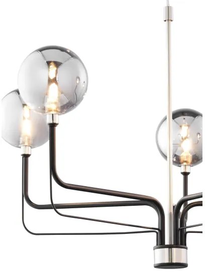 Jupiter 1888 - Lustru suspendat pe cablu ERIS, 5xG9/14W/230V, crom mat/negru/gri fumuriu