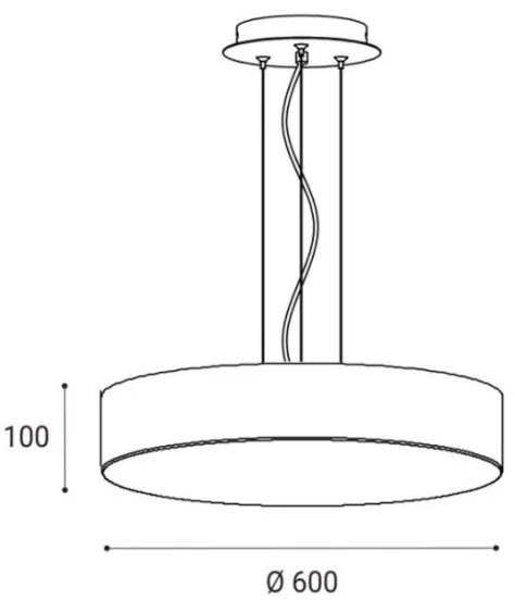 Lustră LED pe cablu MONO LED/60W/230V 3000/4000K neagră LED2