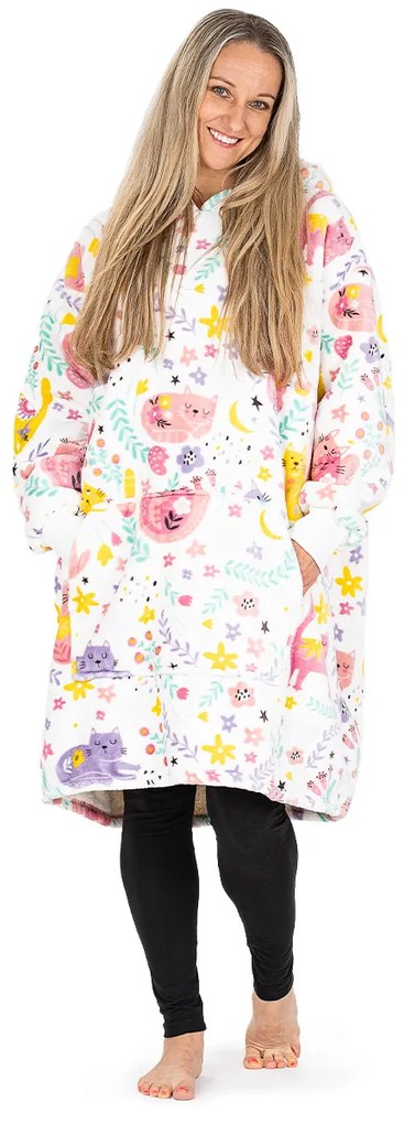 Hanorac din micropluș 4Home Playful Paws, uni M – pentru femei