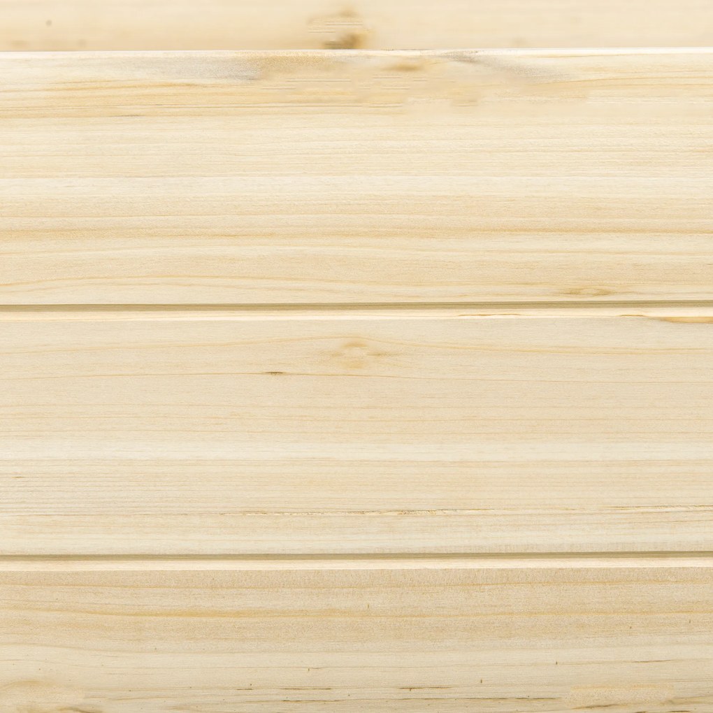 Outsunny Pat Ridicat pentru Cultivat Legume, Lada din Lemn de Brad cu Fund Deschis și Compartimente, 76x30x155 cm, Alb | Aosom Romania