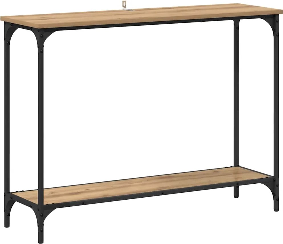 vidaXL Masă de consolă cu raft stejar artizanal 101 x 30.5 x 75 cm