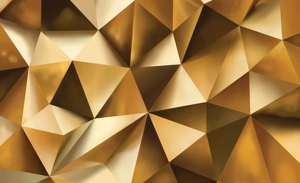 Fototapet - Abstracție aurie 3D (254x184 cm)