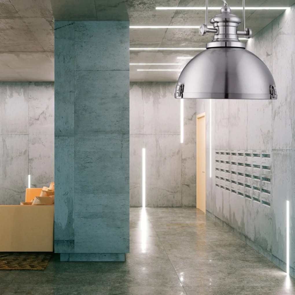 Lustra moderna Industrial argintiu 2297SS SRT