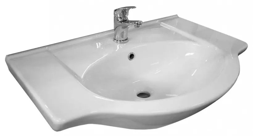 Dulap inferior Nerva 75 cm cu lavoar, ulm Rauna