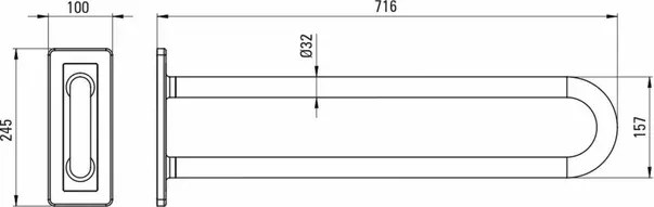 Maner de sustinere Deante Lehnen Concept Pro 70 cm