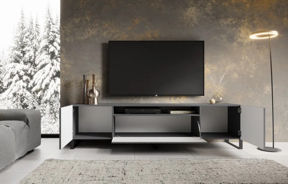 Comodă TV NOEMI Stand – 200x41x53 cm – Graphite