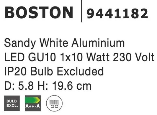 Spot aplicat ajustabil design modern BOSTON alb