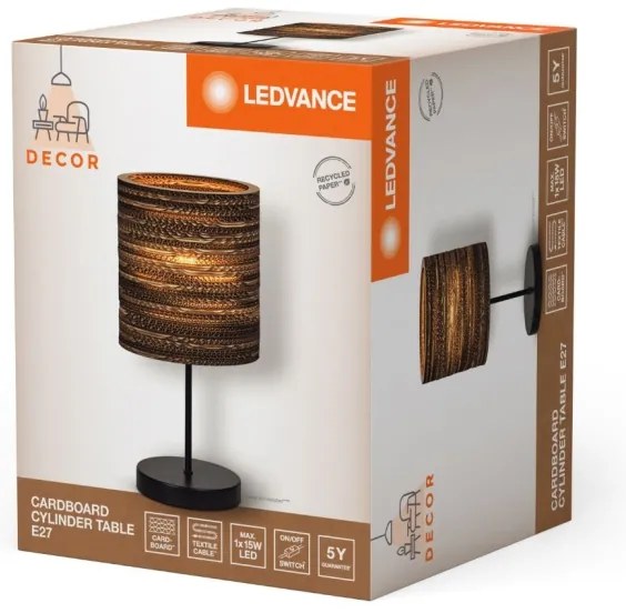 Lampă de masă Ledvance DECOR CARDBOARD 1xE27/15W/230V d. 20 cm