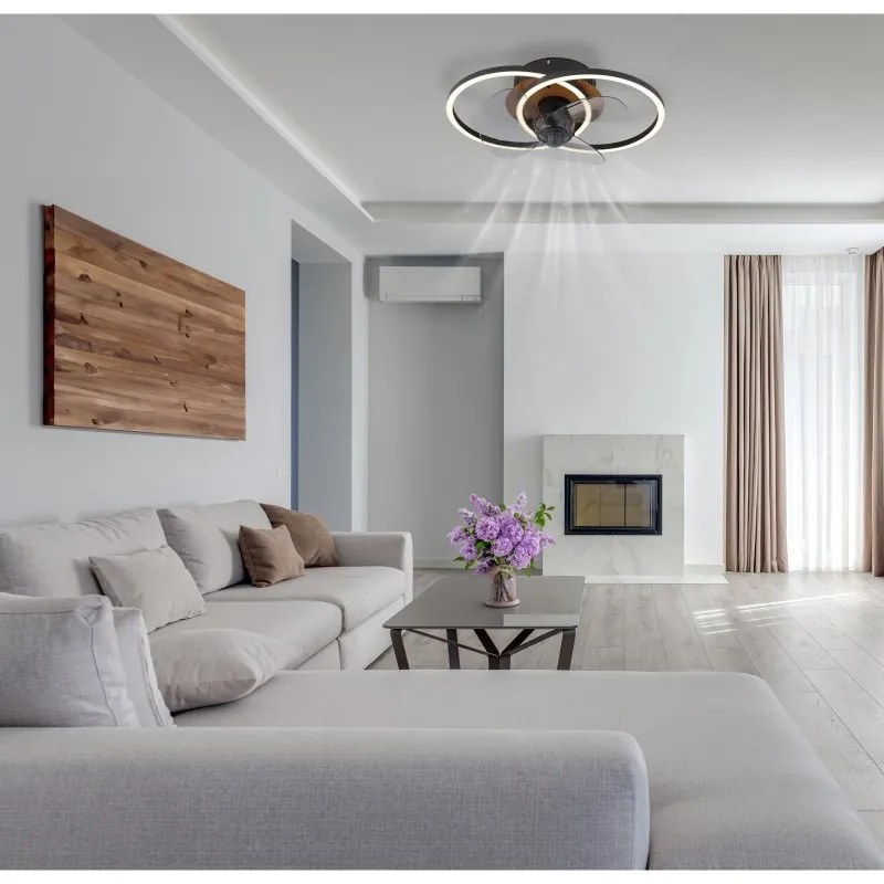 Lustra LED cu ventilator si telecomanda KAREN 03661 GL