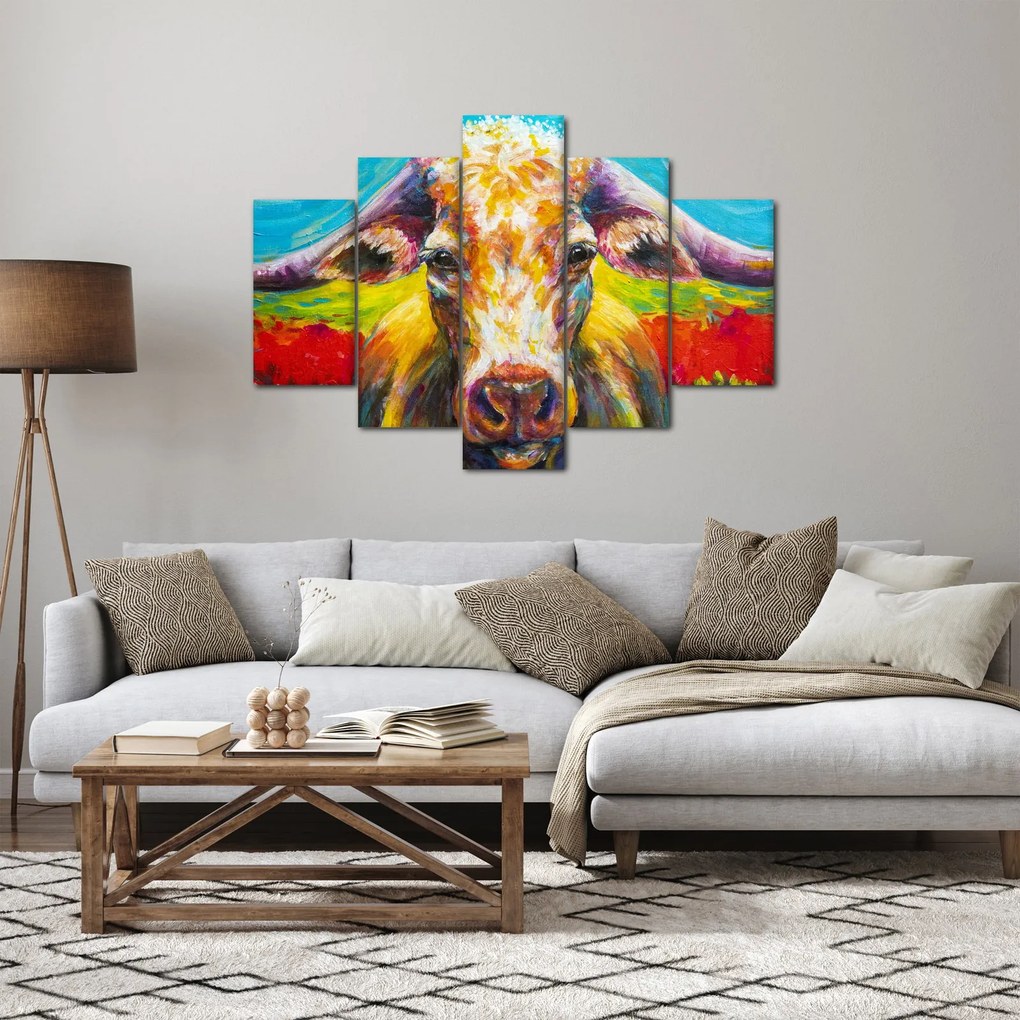 Tablou - Vacă pictată (150x105 cm)