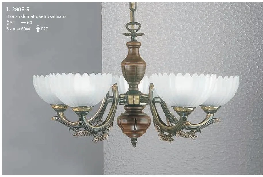 Candelabru clasic cu 5 brate design italian 2805