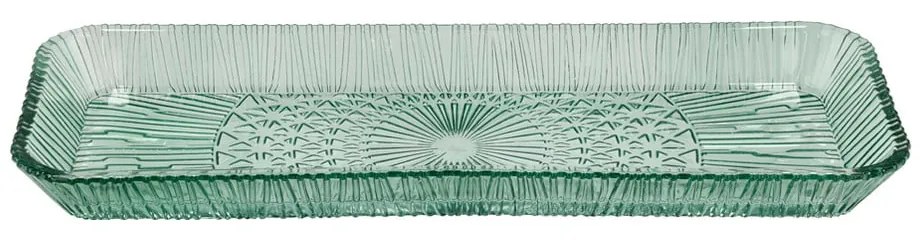 Platou verde din sticlă 14x38 cm Kusintha – Bitz