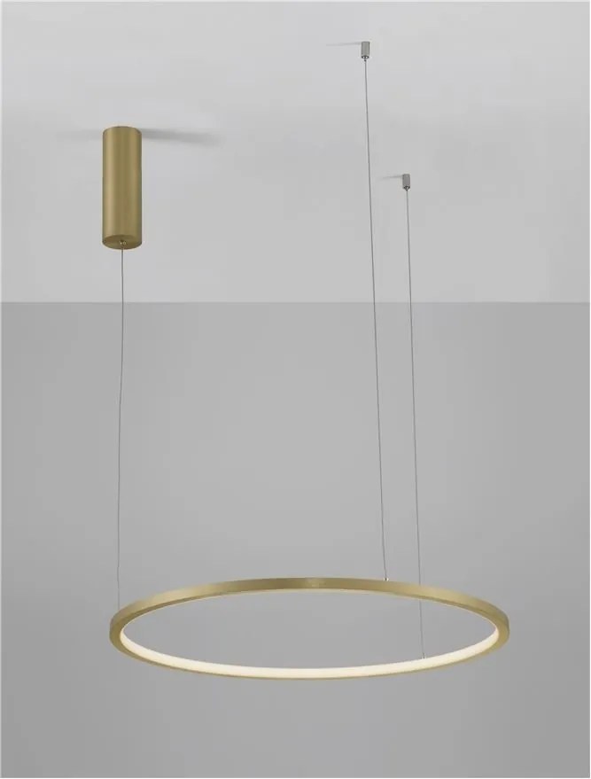 Lustra LED suspendata design modern circular TARQUIN D-60cm aurie