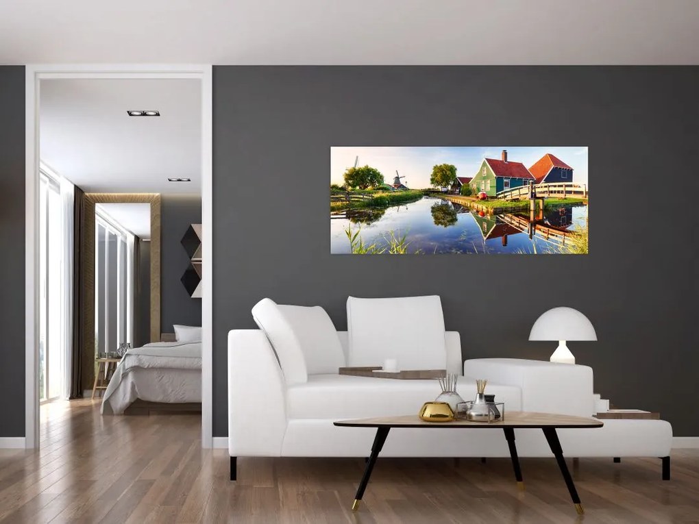 Tablou cu mori din Olanda (120x50 cm)