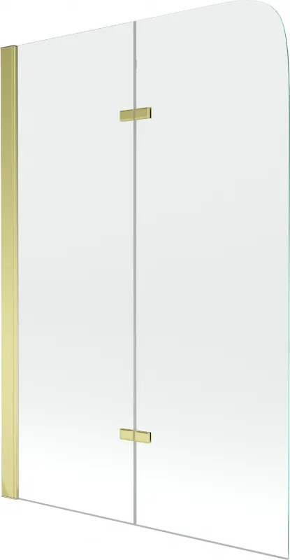 Mexen Felix paravan cadă cu 2 canaturi 80 x 140 cm, transparent, auriu - 890-080-002-50-00