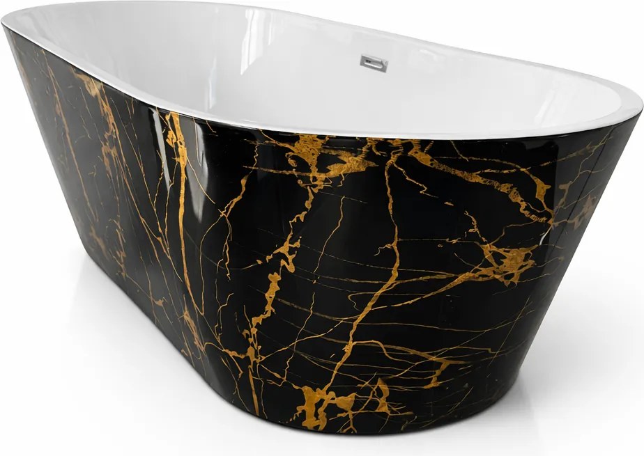 Cada baie freestanding Portofino Negru