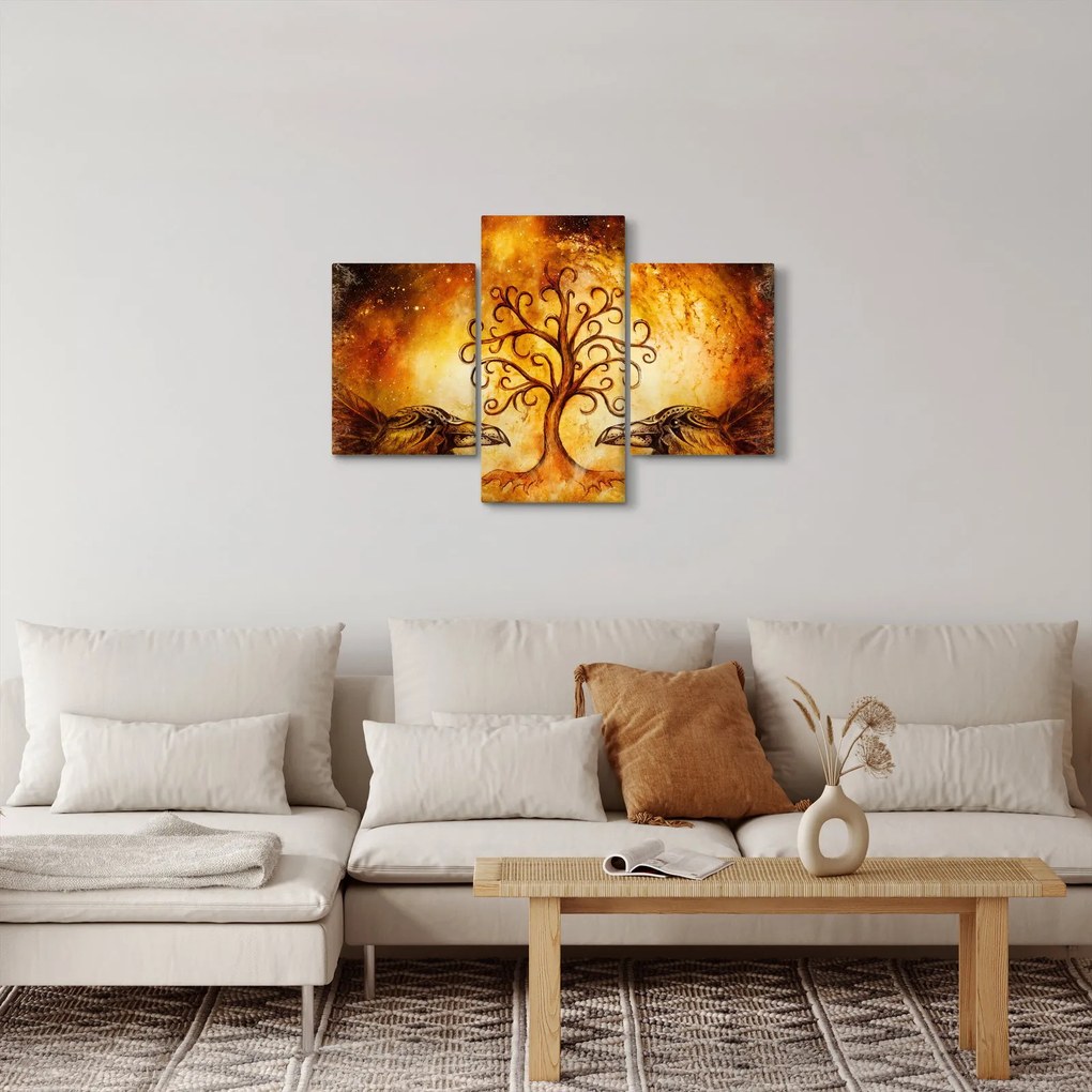 Tablou natural abstract cu copac (90x60 cm)
