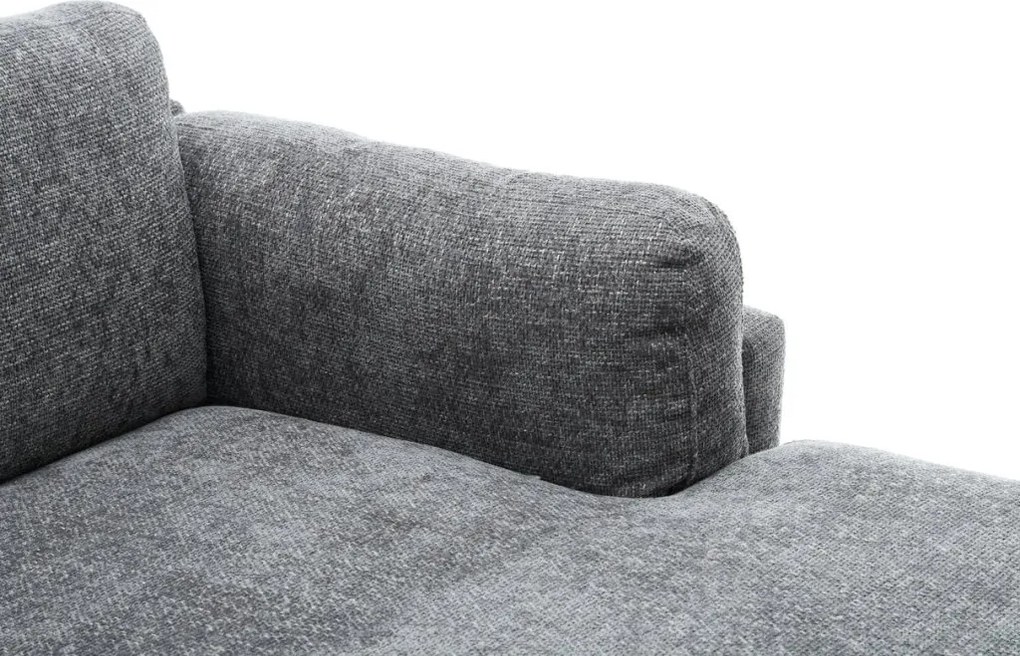 Coltar cu sezlong dreapta, Tesatura Structurata Chenille Gri, MANHATTAN 295cm