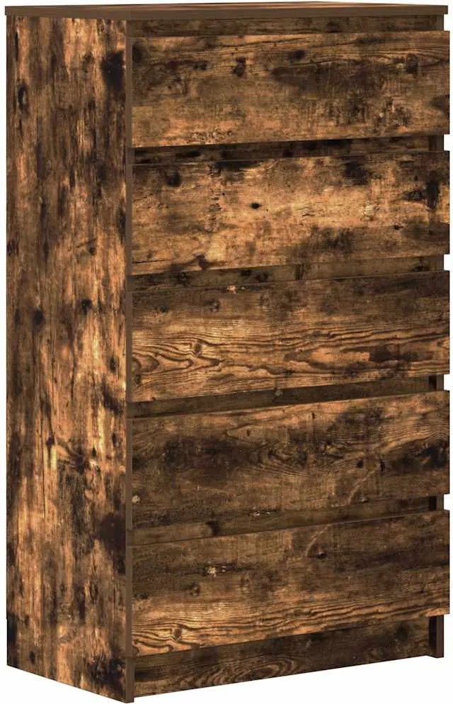 vidaXL Dulap cu sertar, stejar fumuriu, 60x36x103 cm, lemn prelucrat