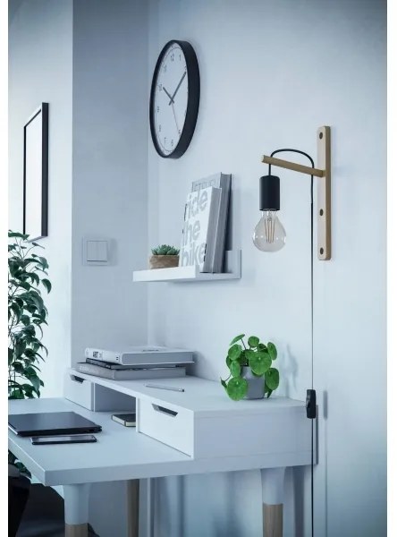 Aplică Eglo 44013 POCKLEY 1xE27/10W/230V maro/negru