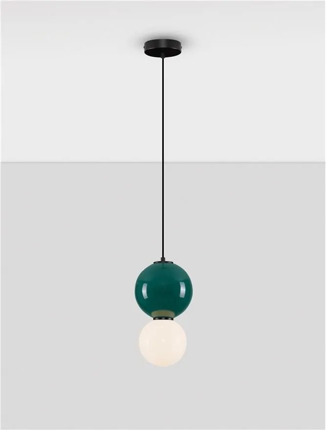 Pendul LED decorativ portelan jasper, sticla alb, NOESIS