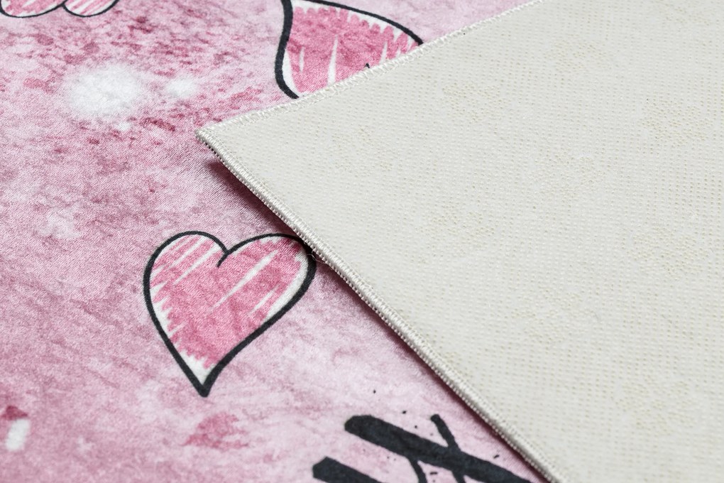 BAMBINO 2185 covor lavabil Balerina, pisicuta pentru copii anti-alunecare roz - SECUNDAR-COTATI PRODUSUL