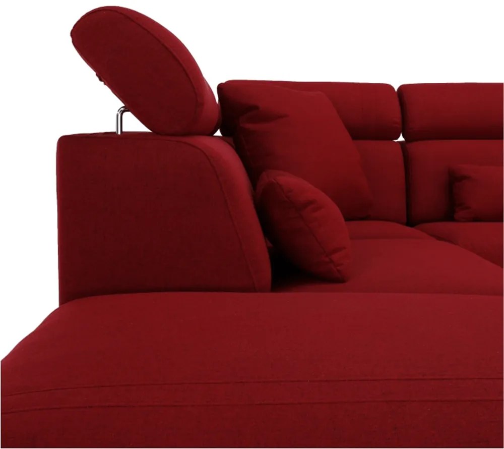 Colţar, textil vişiniu, stânga, CAILA