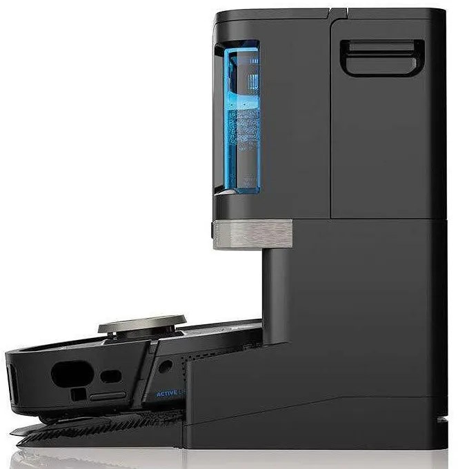 Aspirator robot Shark PowerDetect Max RV2800ZEEU, 650W, 0.3 L, 372 m², 360° LiDAR, Autonomie pana la 110 min, Detectare margini umede, Negru