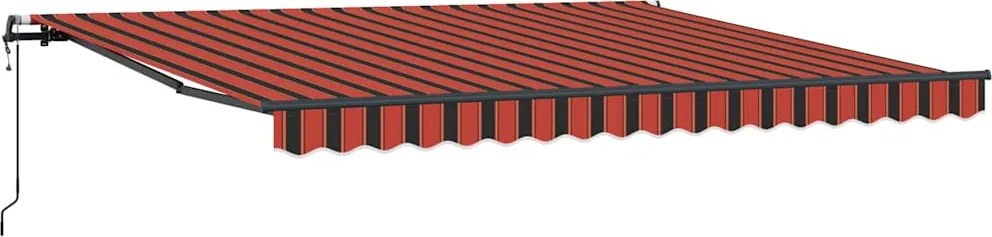 vidaXL Cortina Retractabilă portocaliu și maro 400 × 300 cm