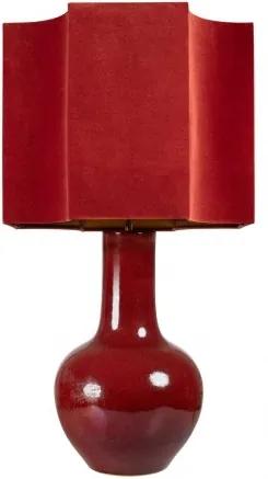 Veioza rosie din portelan 50x92 cm Lamp Versmissen