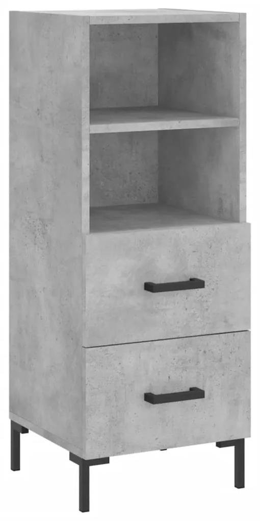828672 vidaXL Servantă, gri beton, 34,5x34x90 cm, lemn compozit
