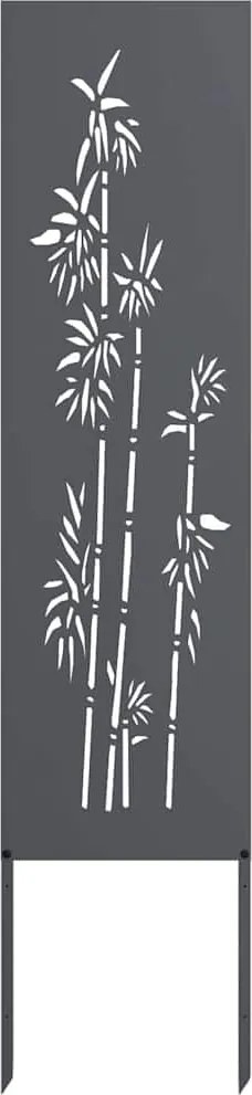 vidaXL Ecran de intimitate pentru grădină Floral Antracit 32 x 140 cm