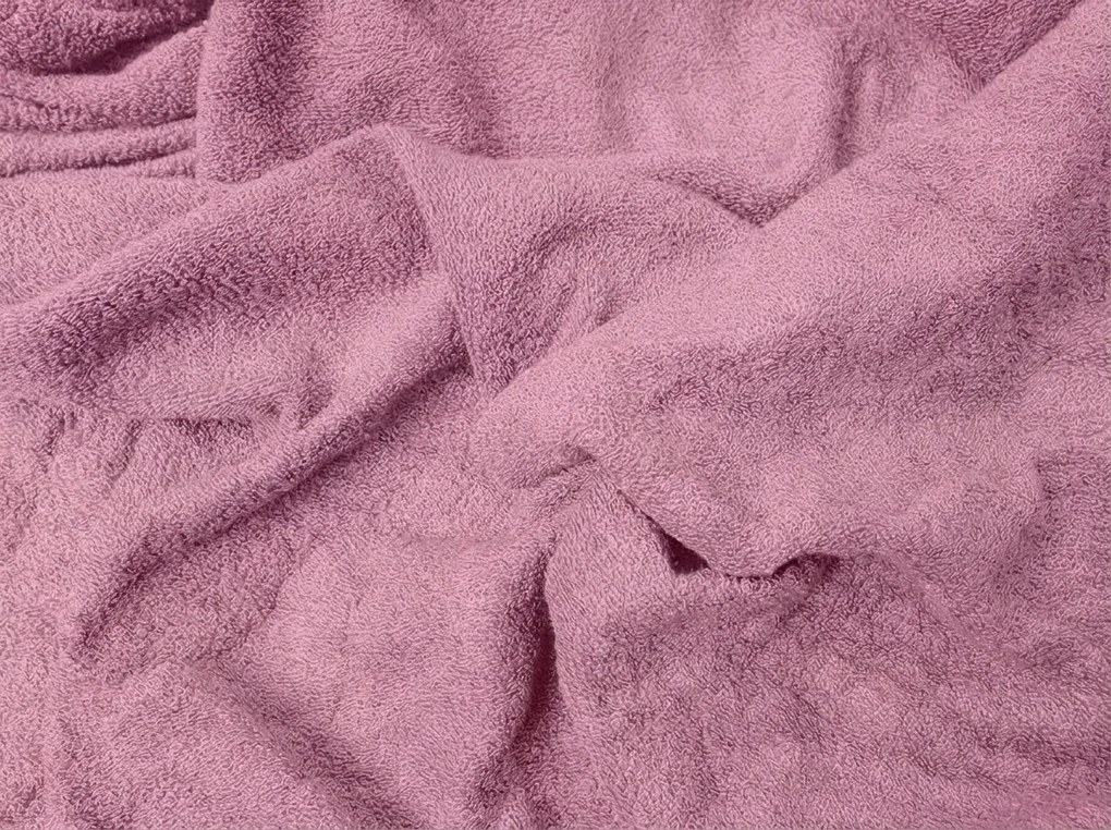 Cearsaf elastic din fleece MOLTON roz 180 x 200 cm