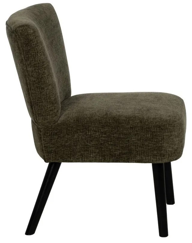 Fotoliu verde cu tapițerie din chenille – Ixia