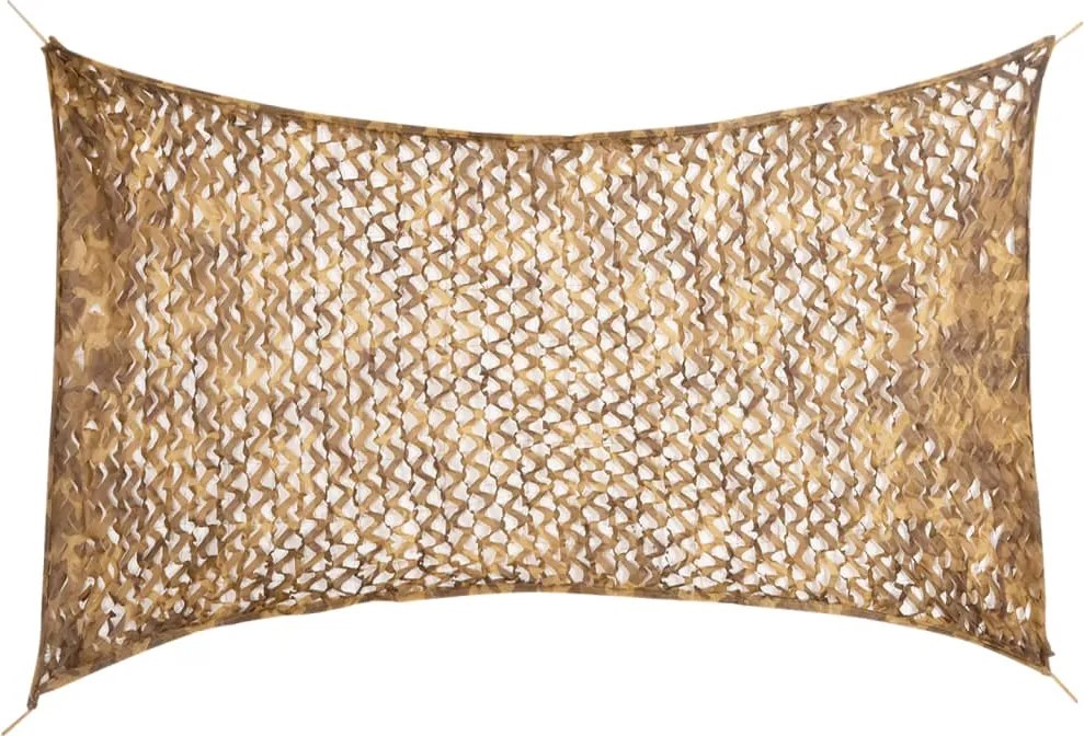 vidaXL Plasă de camuflaj cu geantă de depozitare, nisipiu, 292x213 cm