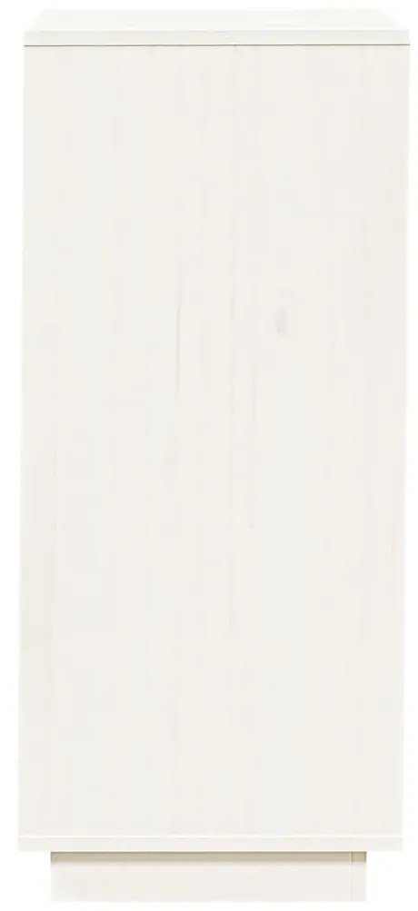 Pantofar, alb, 35x35x80 cm, lemn masiv de pin Alb, 1, 1