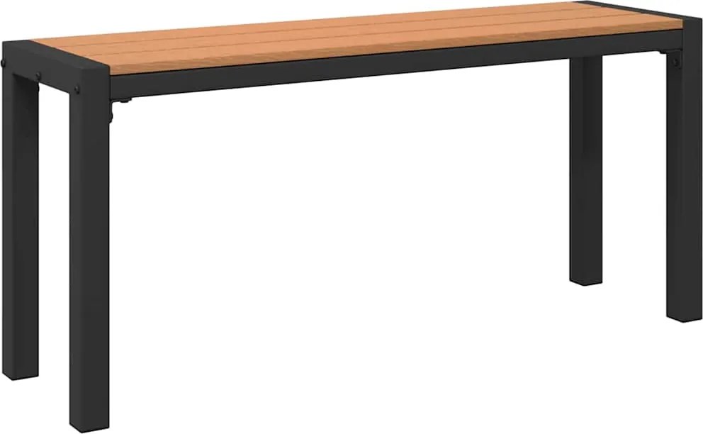 vidaXL Bancă de grădină Maro 100 x 28 x 45cm Oțel