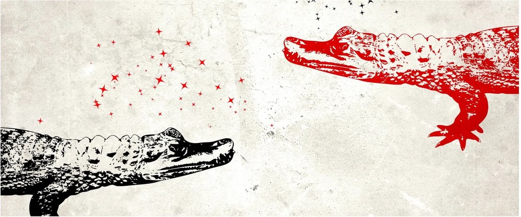 Tablou - Crocodili (120x50 cm)
